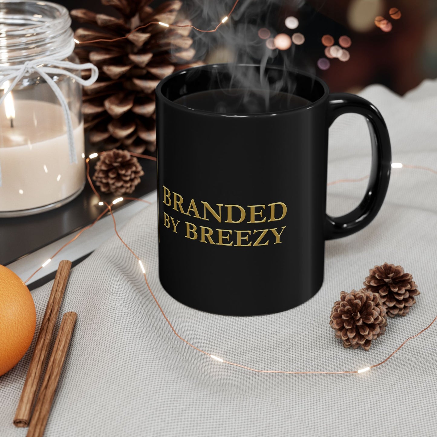 BRANDED BY BREEZY™ Black Mug